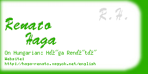 renato haga business card